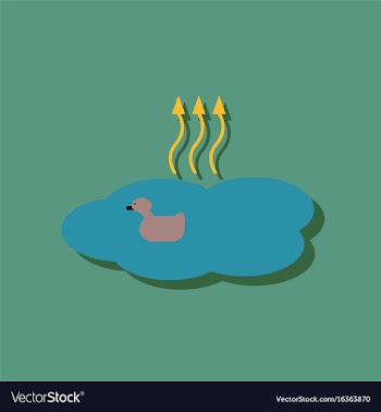 Flat icon design collection evaporation of water vector image