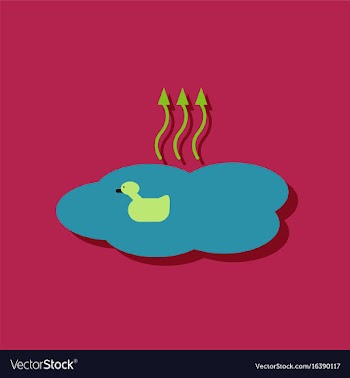 Flat icon design collection evaporation of water vector image