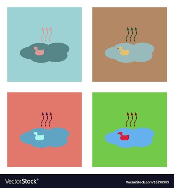 Flat icon design collection evaporation of water vector image