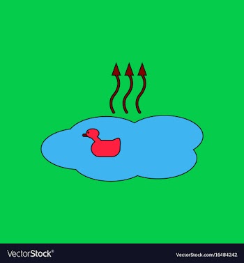 Flat icon design collection evaporation of water vector image