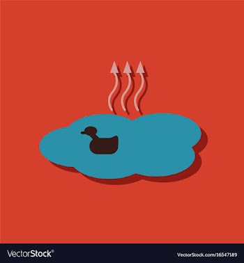 Flat icon design collection evaporation of water vector image