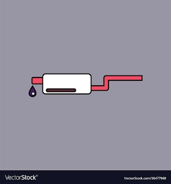Flat icon design collection exhaust pipe and drop vector image