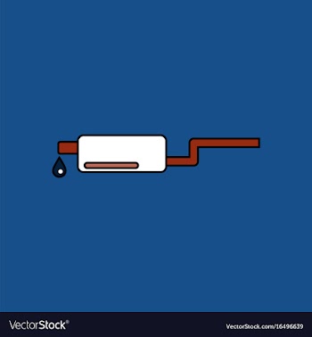 Flat icon design collection exhaust pipe and drop vector image