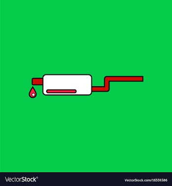 Flat icon design collection exhaust pipe and drop vector image