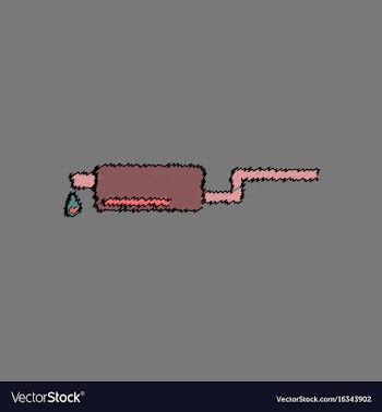 Flat icon design collection exhaust pipe and vector image
