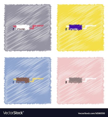Flat icon design collection exhaust pipe and vector image