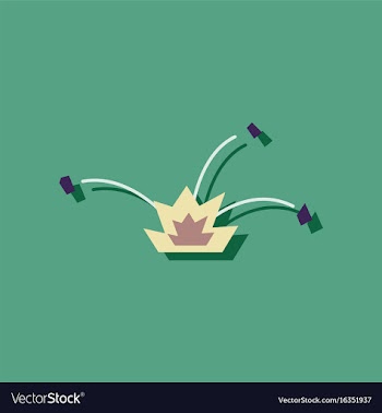 Flat icon design collection explosion and shards vector image