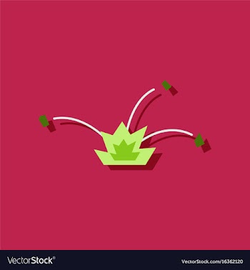 Flat icon design collection explosion and shards vector image