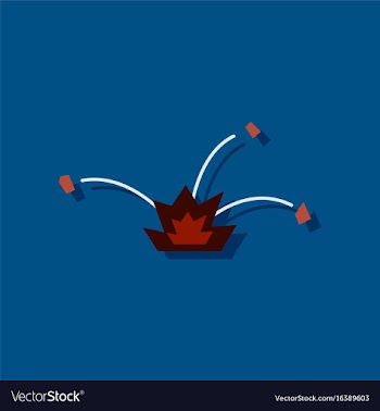 Flat icon design collection explosion and shards vector image