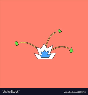 Flat icon design collection explosion and shards vector image