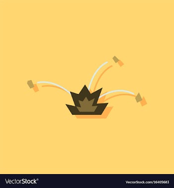 Flat icon design collection explosion and shards vector image