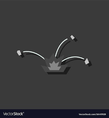 Flat icon design collection explosion and shards vector image