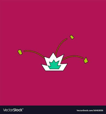 Flat icon design collection explosion and shards vector image