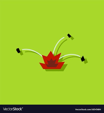 Flat icon design collection explosion and shards vector image