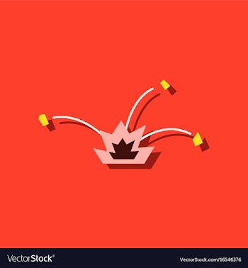 Flat icon design collection explosion and shards vector image