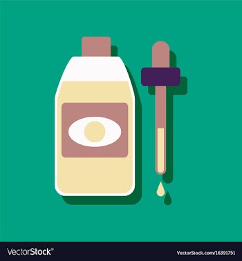 Flat icon design collection eye drops icon in vector image