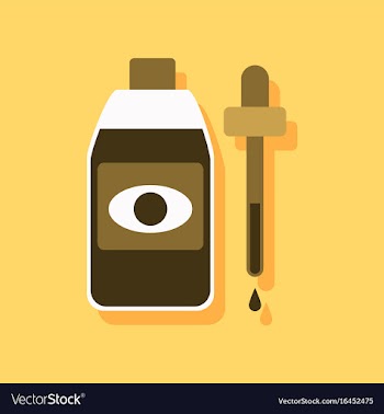 Flat icon design collection eye drops icon in vector image