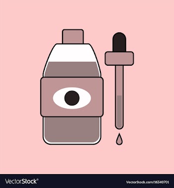 Flat icon design collection eye drops icon vector image