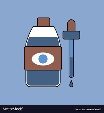 Flat icon design collection eye drops icon vector image