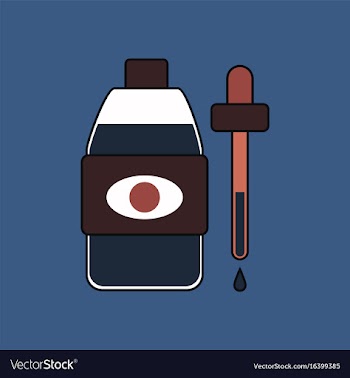 Flat icon design collection eye drops icon vector image