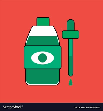 Flat icon design collection eye drops icon vector image