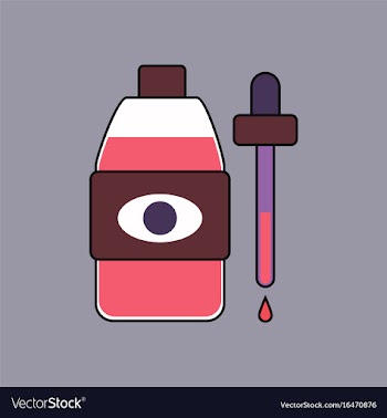 Flat icon design collection eye drops icon vector image