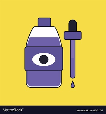 Flat icon design collection eye drops icon vector image