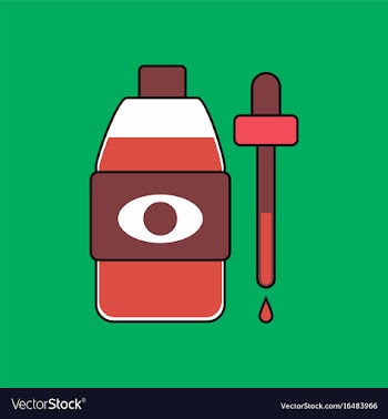 Flat icon design collection eye drops icon vector image