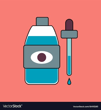 Flat icon design collection eye drops icon vector image