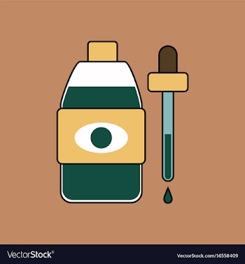 Flat icon design collection eye drops icon vector image
