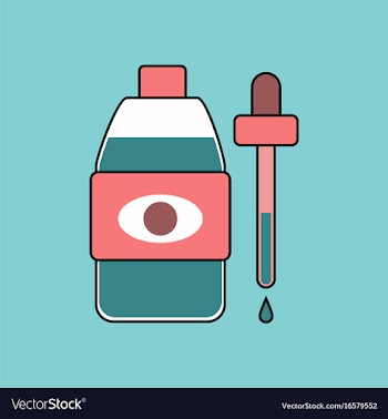 Flat icon design collection eye drops icon vector image
