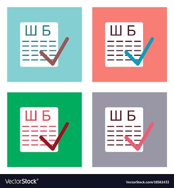 Flat icon design collection eye test with check vector image