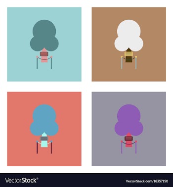 Flat icon design collection factory pipe vector image