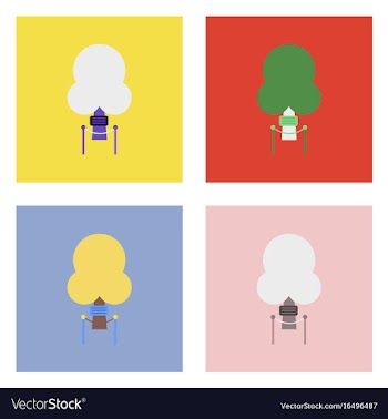 Flat icon design collection factory pipe vector image