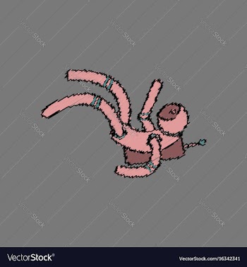 Flat icon design collection falling astronaut in vector image