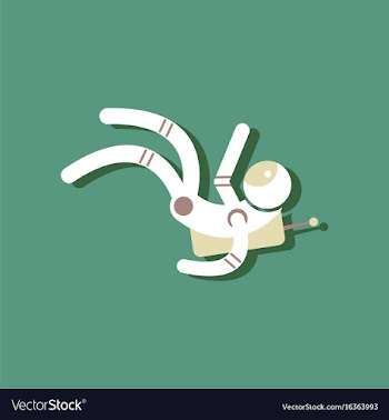 Flat icon design collection falling astronaut in vector image