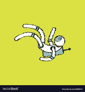 Flat icon design collection falling astronaut in vector image
