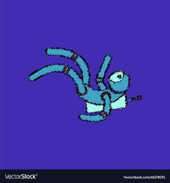 Flat icon design collection falling astronaut in vector image