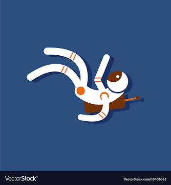 Flat icon design collection falling astronaut in vector image