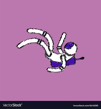Flat icon design collection falling astronaut in vector image
