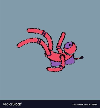 Flat icon design collection falling astronaut in vector image