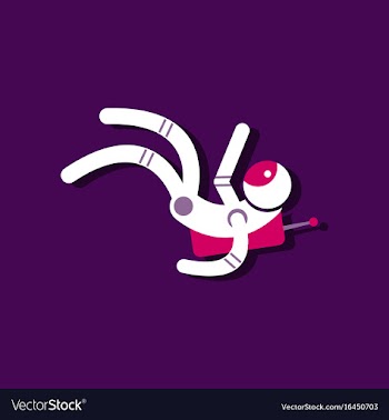 Flat icon design collection falling astronaut in vector image