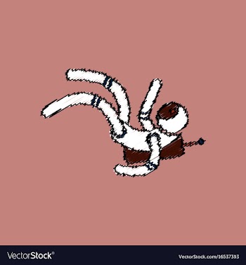 Flat icon design collection falling astronaut in vector image