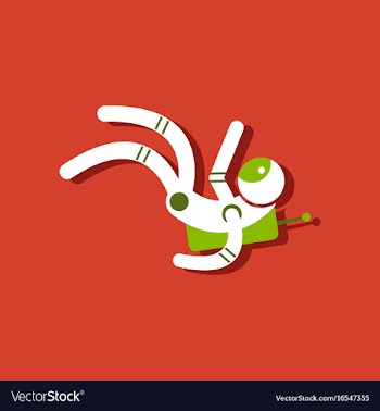 Flat icon design collection falling astronaut in vector image