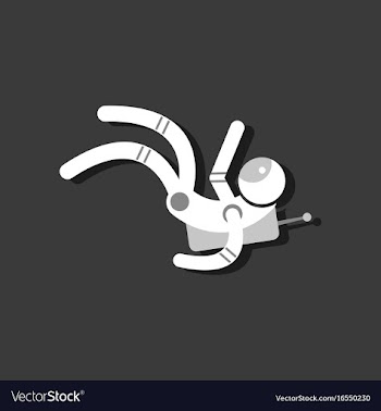 Flat icon design collection falling astronaut in vector image