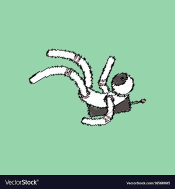 Flat icon design collection falling astronaut in vector image