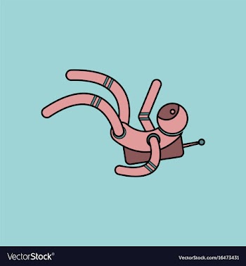 Flat icon design collection falling astronaut vector image