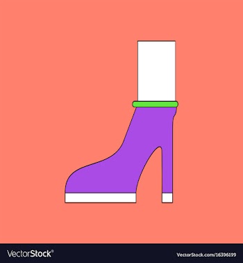 Flat icon design collection female heel silhouette vector image