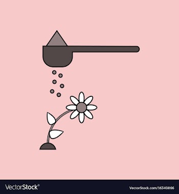 Flat icon design collection fertilizer and flower vector image
