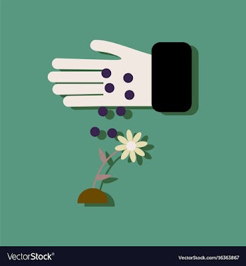 Flat icon design collection fertilizer and flower vector image